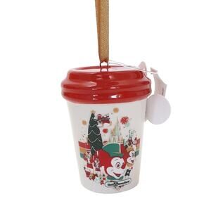 Disney Parks Magic Kingdom Starbucks Christmas Ornament Ceramic Travel Mug
